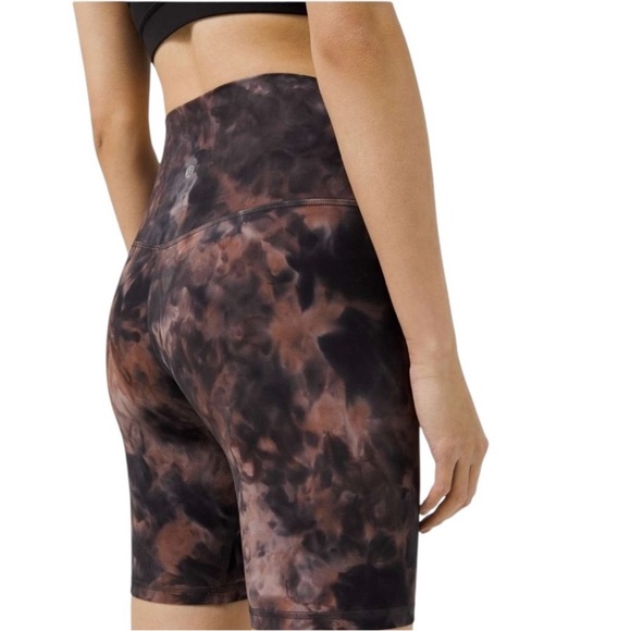 Lululemon Align High Rise Short 8" Diamond Dye Graphite Grey Pink Womens Size 4 - Picture 2 of 9